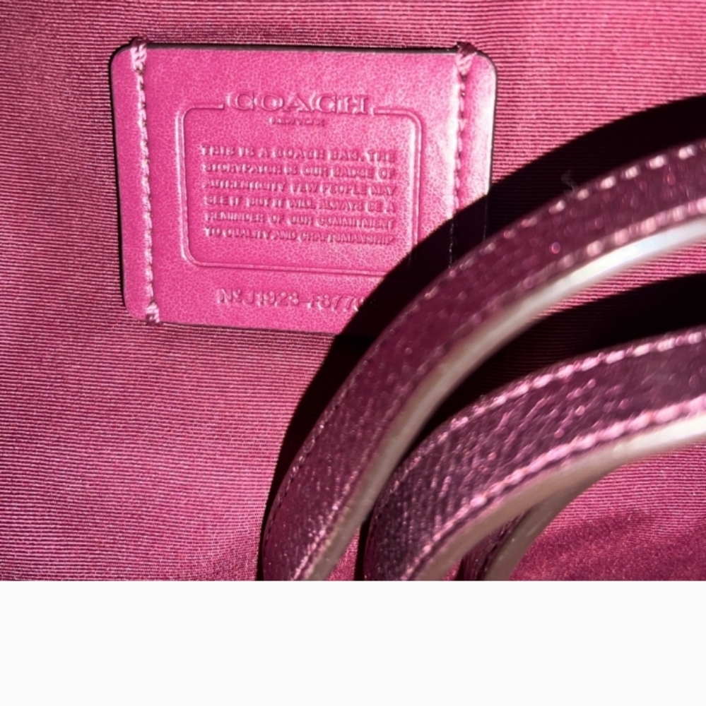 Coach Brown and Burgundy Dome Handbag ๐ - Picture 2 of 4